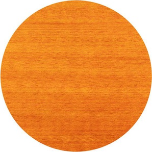 Wollteppich MORGENLAND Gabbeh Teppich handgewebt orange Teppiche Gr. B/L: 200 cm x 200 cm, 8 mm, 4 m², 1 St., orange Gabbehteppich Gabbeh-Teppiche Kurzflor