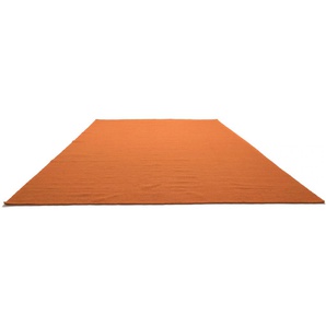 Wollteppich MORGENLAND KELIM FANCY UNI Teppiche Gr. B/L: 200 cm x 300 cm, 7 mm, 1 St., orange Schurwollteppiche