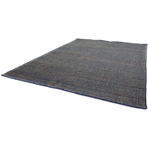 Wollteppich MORGENLAND Kelim Teppich Arvin Teppiche Gr. B/L: 170 cm x 240 cm, 10 mm, 4,08 m², 1 St., blau (dunkelblau) Kelimteppich Orientalische Muster