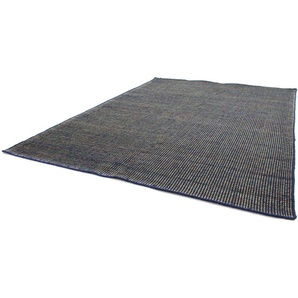 Wollteppich MORGENLAND Kelim Teppich Arvin Teppiche Gr. B/L: 200 cm x 300 cm, 10 mm, 6 m², 1 St., blau (dunkelblau) Kelimteppich Orientalische Muster
