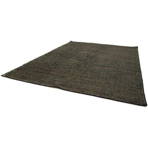 Wollteppich MORGENLAND Kelim Teppich Arvin Teppiche Gr. B/L: 200 cm x 300 cm, 10 mm, 6 m², 1 St., schwarz Kelimteppich Orientalische Muster Kurzflor