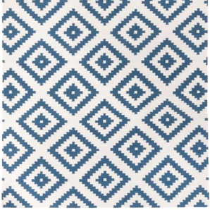 Wollteppich MORGENLAND Kelim Teppich Masal Teppiche Gr. B/L: 140 cm x 200 cm, 7 mm, 2,8 m², 1 St., blau (petrolblau) Kelimteppich Orientalische Muster