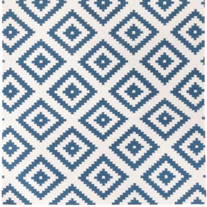 Wollteppich MORGENLAND Kelim Teppich Masal Teppiche Gr. B/L: 200 cm x 300 cm, 7 mm, 6 m², 1 St., blau (petrolblau) Kelimteppich Orientalische Muster