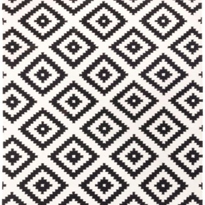 Wollteppich MORGENLAND Kelim Teppich Masal Teppiche Gr. B/L: 200 cm x 300 cm, 7 mm, 6 m², 1 St., schwarz (schwarz, weiß) Kelimteppich Orientalische Muster