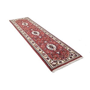 Wollteppich MORGENLAND Keshan Teppich Shams Teppiche Gr. B/L: 80 cm x 300 cm, 8 mm, 2,4 m², 1 St., rot Keshanteppich Orientalische Muster