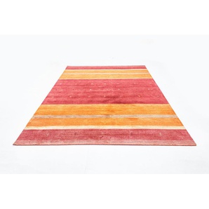 Wollteppich MORGENLAND Loribaft Teppich handgewebt mehrfarbig Teppiche Gr. B/L: 200 cm x 300 cm, 14 mm, 6 m², 1 St., bunt (mehrfarbig) Webteppiche Kurzflor