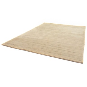 Wollteppich MORGENLAND Loribaft Teppich handgewebt naturweiß Teppiche Gr. B/L: 90 cm x 160 cm, 8 mm, 1,44 m², 1 St., weiß (naturweiß) Esszimmerteppiche Kurzflor