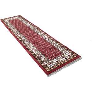Wollteppich MORGENLAND Mir Mino Teppiche Gr. B/L: 80 cm x 270 cm, 8 mm, 2,16 m², 1 St., rot Kurzflor-Teppiche orientalisches Design, Wohnzimmer