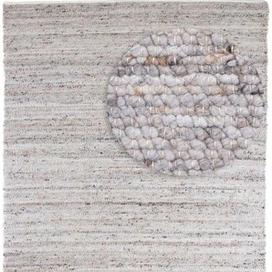 Wollteppich MORGENLAND Toska - weiß Teppiche Gr. B/L: 80 cm x 150 cm, 13 mm, 1,2 m², 1 St., grau (taupe) Esszimmerteppiche