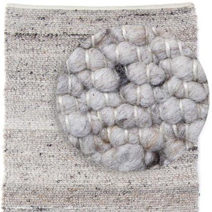 Wollteppich MORGENLAND Toska - weiß Teppiche Gr. B/L: 80 cm x 300 cm, 13 mm, 2,4 m², 1 St., grau (taupe) Esszimmerteppiche