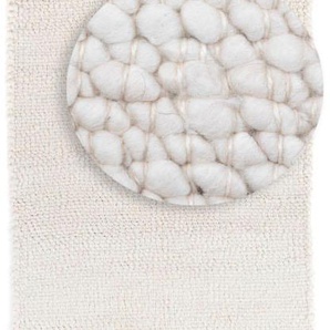Wollteppich MORGENLAND Toska - weiß Teppiche Gr. B/L: 80 cm x 300 cm, 13 mm, 2,4 m², 1 St., weiß Esszimmerteppiche