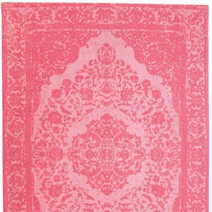 Wollteppich MORGENLAND Vintage Teppich Milano Teppiche Gr. B/L: 80 cm x 300 cm, 6 mm, 2,4 m², 1 St., rosa Orientalische Muster