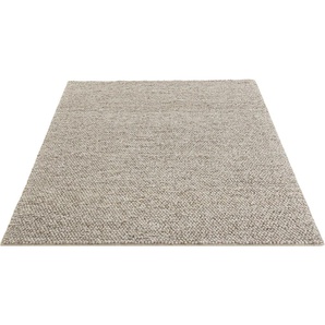 Wollteppich MY HOME Wolly, Wolle Gr. 2, beige (sand), B:80cm H:14mm L:150cm, Wolle, Teppiche, handgewebt, Handweb Teppiche, Wohnzimmer, Schlafzimmer, Esszimmer, Topseller