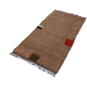Wollteppich Nepal Teppich handgeknüpft braun, morgenland, rechteckig, Höhe: 18 mm, handgeknüpft