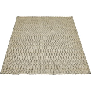 Wollteppich Nora Teppiche Gr. B/L: 160 cm x 230 cm, 10 mm, 1 St., beige (greige) Esszimmerteppiche Handweb-Teppich, Flachgewebe, handgewebt, reine Wolle