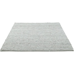 Wollteppich SANSIBAR Hörnum Teppiche Gr. B/L: 190 cm x 290 cm, 12 mm, 1 St., grau (hellgrau) Schurwollteppiche Handweb Teppich, meliert, reine gewalkte Wolle, handgewebt