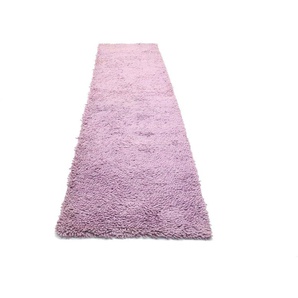 Wollteppich Shaggy Teppich handgetuftet rosa, morgenland, rechteckig, Höhe: 40 mm