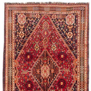 Wollteppich Shiraz Medaillon Rosso 280 x 165 cm, morgenland, rechteckig, Höhe: 10 mm, Unikat mit Zertifikat