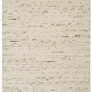 Wollteppich THEKO Allgäu Super Teppiche Gr. B/L: 90 cm x 150 cm, 10 mm, 1 St., beige (natur) Esszimmerteppiche Handweb Teppich, reine Schurwolle, handgewebt