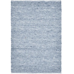 Wollteppich THEKO Alm Freude Teppiche Gr. B/L: 140 cm x 200 cm, 12 mm, 1 St., blau Schurwollteppiche