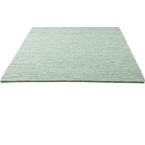 Wollteppich THEKO Alpen Teppiche Gr. B/L: 70 cm x 140 cm, 12 mm, 1 St., grün Esszimmerteppiche