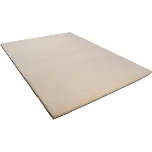 Wollteppich THEKO Amravati Teppiche Gr. B/L: 140 cm x 200 cm, 28 mm, 1 St., beige (natur grau) Berber-Teppiche echter Berber Teppich, reine Wolle, handgeknüpft, auch als Läufer