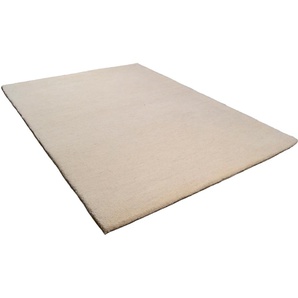 Wollteppich THEKO Amravati Teppiche Gr. B/L: 70 cm x 140 cm, 28 mm, 1 St., beige (natur grau) Schurwollteppiche