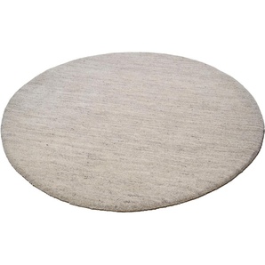 Wollteppich THEKO Amravati Teppiche Gr. Ø 250 cm, 28 mm, 1 St., beige (sand) Berber-Teppiche echter Berber Teppich aus Marokko, reine Wolle, handgeknüpft