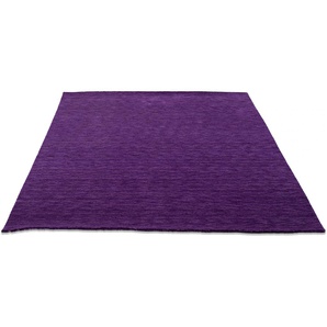 Wollteppich THEKO Holi Teppiche Gr. B/L: 170 cm x 240 cm, 13 mm, 1 St., lila (violett) Schurwollteppiche