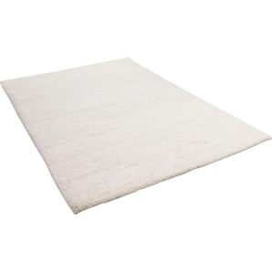 Wollteppich THEKO Maloronga Uni Teppiche Gr. B/L: 120 cm x 180 cm, 24 mm, 1 St., beige Berber-Teppiche echter Berber Teppich, reine Wolle, handgeknüpft
