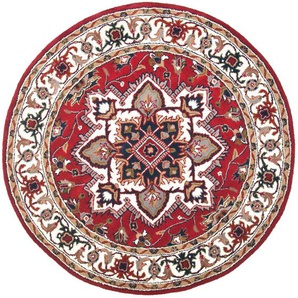 Wollteppich THEKO Royal Heriz Teppiche Gr. Ø 150 cm, 14 mm, 1 St., rot Orientalische Muster