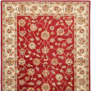 Wollteppich THEKO Royal Ziegler 503 Teppiche Gr. B/L: 240 cm x 340 cm, 14 mm, 1 St., rot Esszimmerteppiche reine Wolle, handgetuftet, Orient-Optik, mit Bordüre