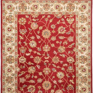 Wollteppich THEKO Royal Ziegler 503 Teppiche Gr. B/L: 240 cm x 340 cm, 14 mm, 1 St., rot Schurwollteppiche reine Wolle, handgetuftet, Orient-Optik, mit Bordüre