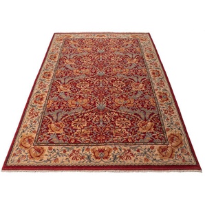 Wollteppich THEKO Saharna 2968 Teppiche Gr. B/L: 60 cm x 85 cm, 10 mm, 1 St., rot Fransenteppich Orientalische Muster reine Wolle, Orient-Optik, mit Fransen