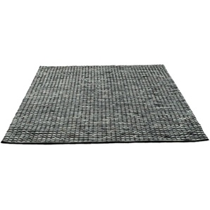 Wollteppich THEKO Tauern Teppiche Gr. B/L: 170 cm x 240 cm, 10 mm, 1 St., grau (dunkelgrau) Schurwollteppiche