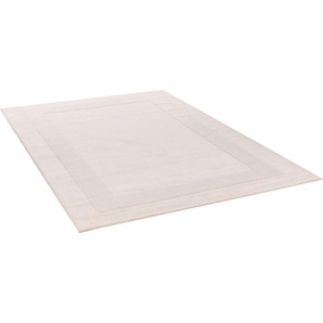 Wollteppich THEKO USEDOM 8301 Teppiche Gr. B/L: 80 cm x 150 cm, 11 mm, 1 St., beige Schurwollteppiche reine Wolle, handgetuftet, mit Bordüre
