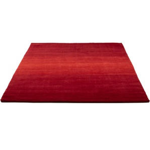 Wollteppich THEKO Wool Comfort Teppiche Gr. B/L: 140 cm x 200 cm, 14 mm, 1 St., rot Schurwollteppiche