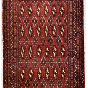 Wollteppich Turkaman Teppich handgeknüpft braun, morgenland, rechteckig, Höhe: 8 mm