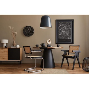 Wollteppich Visby Braun/Taupe 200 x 290cm Baumwollstoff/Wolle