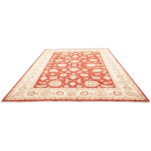 Wollteppich Ziegler Teppich handgeknüpft rot, morgenland, rechteckig, Höhe: 6 mm
