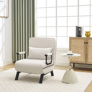 Woltu - 3 in 1 Schlafsessel mit Bettfunktion, klappbares Schlafsofa mit Verstellbarer Rückenlehne, abnehmbarem Kissen, bis 150 kg Belastbar,