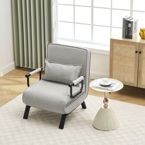 Woltu - 3 in 1 Schlafsessel mit Bettfunktion, klappbares Schlafsofa mit Verstellbarer Rückenlehne, abnehmbarem Kissen, bis 150 kg Belastbar,