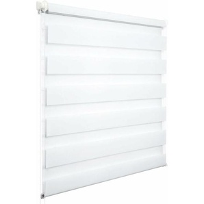 Woltu - Doppelrollo Klemmfix ohne Bohren, Duo Rollo Zebrarollo Fensterrollo Klemmrollo Seitenzugrollo Easyfix lichtdurchlässig und verdunkelnd Rollos
