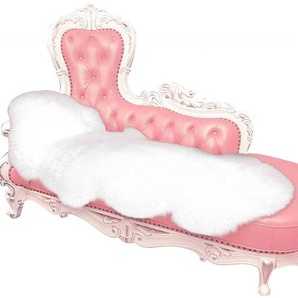 Woltu - Faux Lammfell Schaffell Langhaar Fell Optik 60x180cm weiß