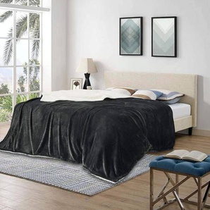 Woltu - Kuscheldecke Flauschige Sherpa Wolldecke, super Dicke Warme Fleecedecke als Sofadecke Bettdecke anthrazit 150x200cm