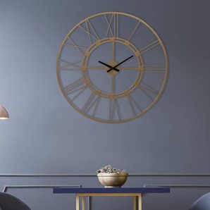 Kare Design 61478 XL Wanduhr Uhr Clip Gold Ø 60 cm 