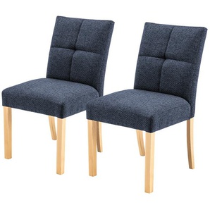 Woodford Polsterstuhl  2er Set Mako - blau - Materialmix - 48 cm - 89 cm - 64 cm | Möbel Kraft