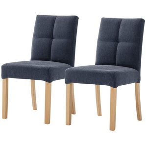 Woodford Polsterstuhl  2er Set Mako - blau - Materialmix - 48 cm - 89 cm - 64 cm | Möbel Kraft