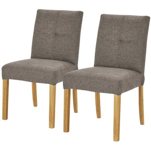 Woodford Polsterstuhl  2er Set Mako ¦ braun ¦ Maße (cm): B: 48 H: 89 T: 64