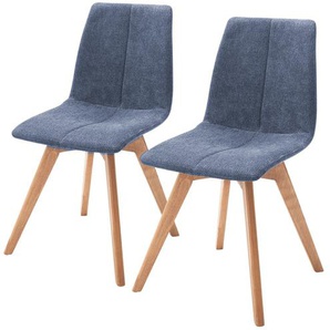Woodford Polsterstuhl  2er Set Marven - blau - Materialmix - 47 cm - 87 cm - 52 cm | Möbel Kraft